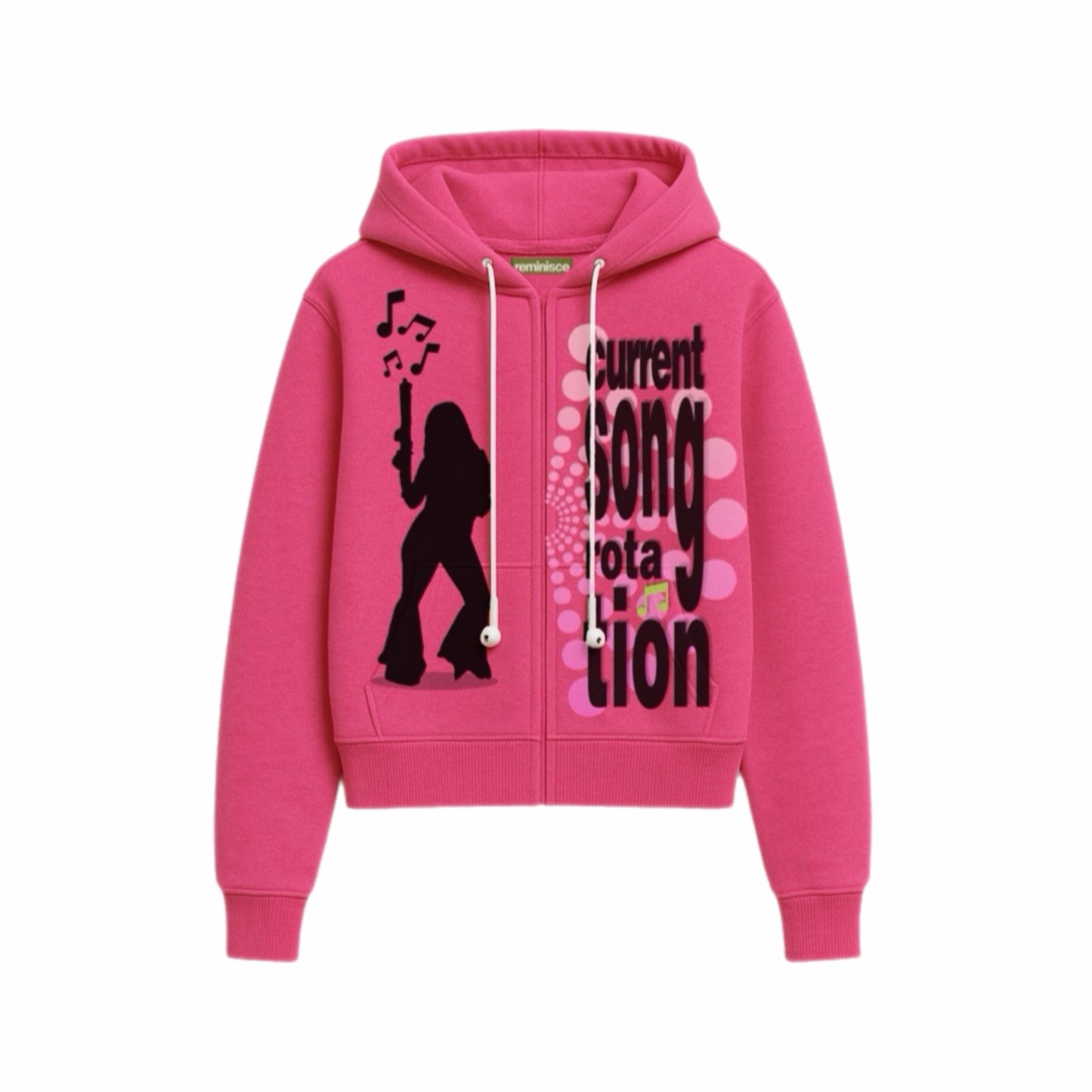 Headphone Zipup Pink