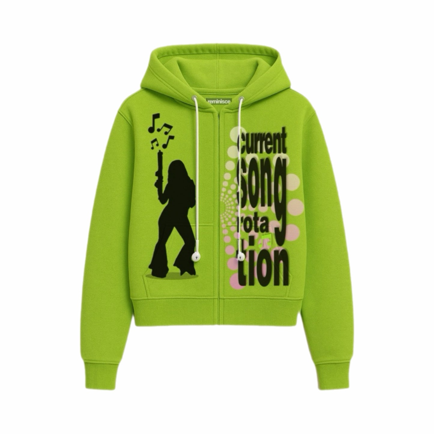 Headphone Zipup Green