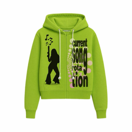 Headphone Zipup Green