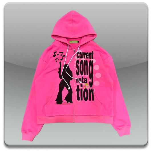 Headphone Zipup (Pink)